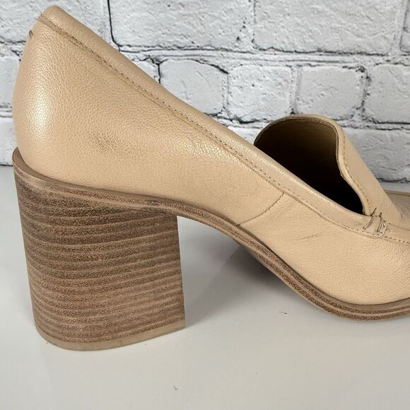 Crown Vintage Caitlun Pump Off White Block Heel Business Casual Shoe - Picture 12 of 16